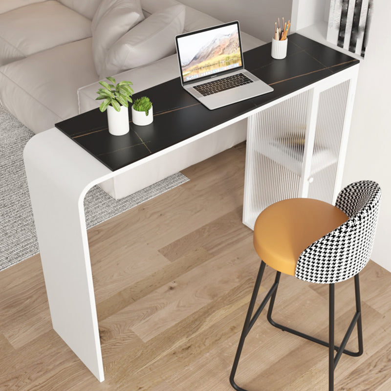 Modern Style Stone Rectangle Bar Height Pub Table for Living Room Clearhalo 'Bar Furniture' 'Bar Tables' 'bar_tables' 'furn' 'furn_bar_tables' 'Furniture' 'Kitchen & Dining Furniture' 7605530