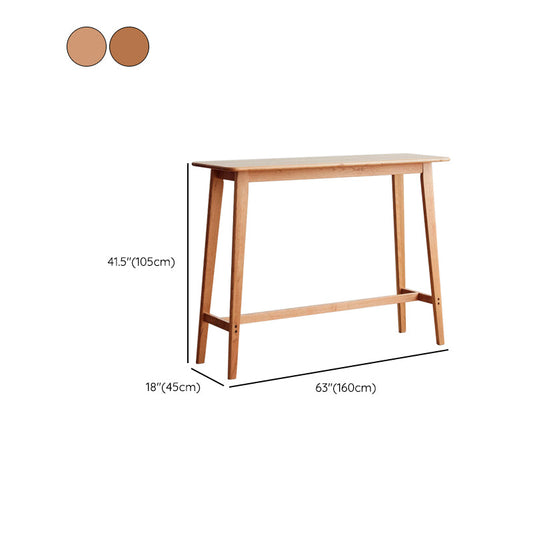 Moderne rechthoek vaste houten barhoogte pubtafel voor eetkamer