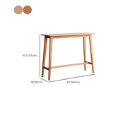 Moderne rechthoek vaste houten barhoogte pubtafel voor eetkamer