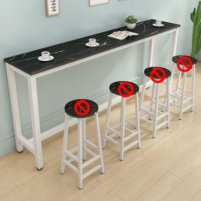 Modern Style Rectangle Wood Bar Height Pub Table for Dining Room Black White Without Chairs Clearhalo 'Bar Furniture' 'Bar Tables' 'bar_tables' 'furn' 'furn_bar_tables' 'Furniture' 'Kitchen & Dining Furniture' 7605593