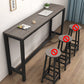 Modern Style Rectangle Wood Bar Height Pub Table for Dining Room Black-Gray Without Chairs Clearhalo 'Bar Furniture' 'Bar Tables' 'bar_tables' 'furn' 'furn_bar_tables' 'Furniture' 'Kitchen & Dining Furniture' 7605594