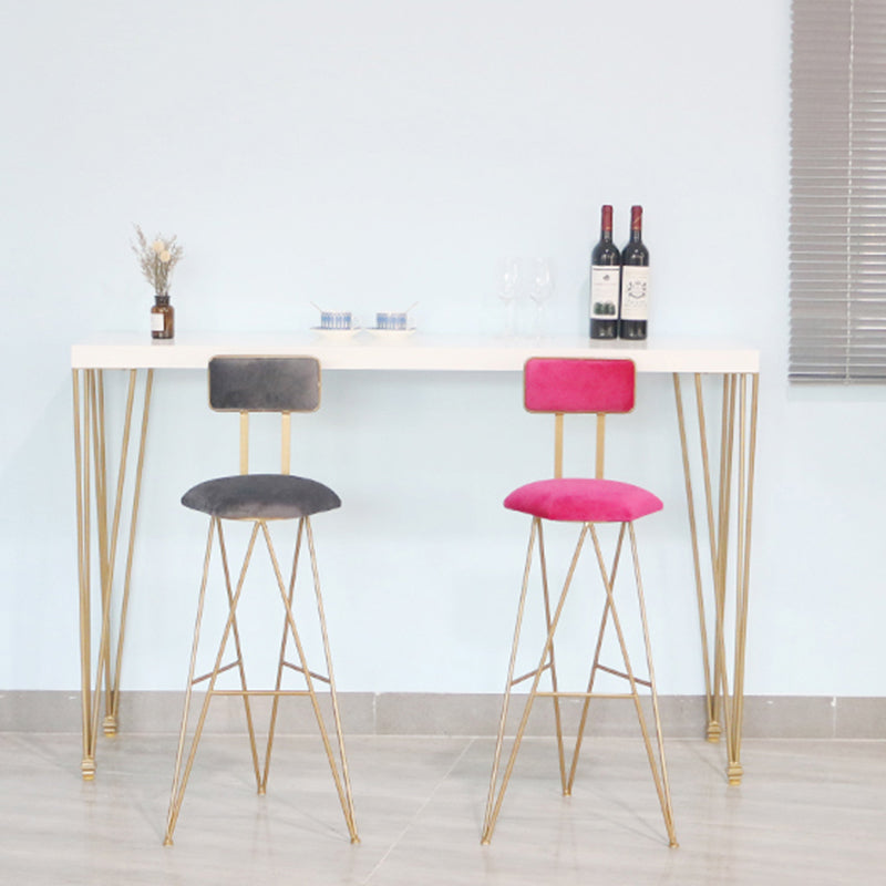 Table de pub rectangulaire moderne en bois massif, hauteur de bar, pour salon