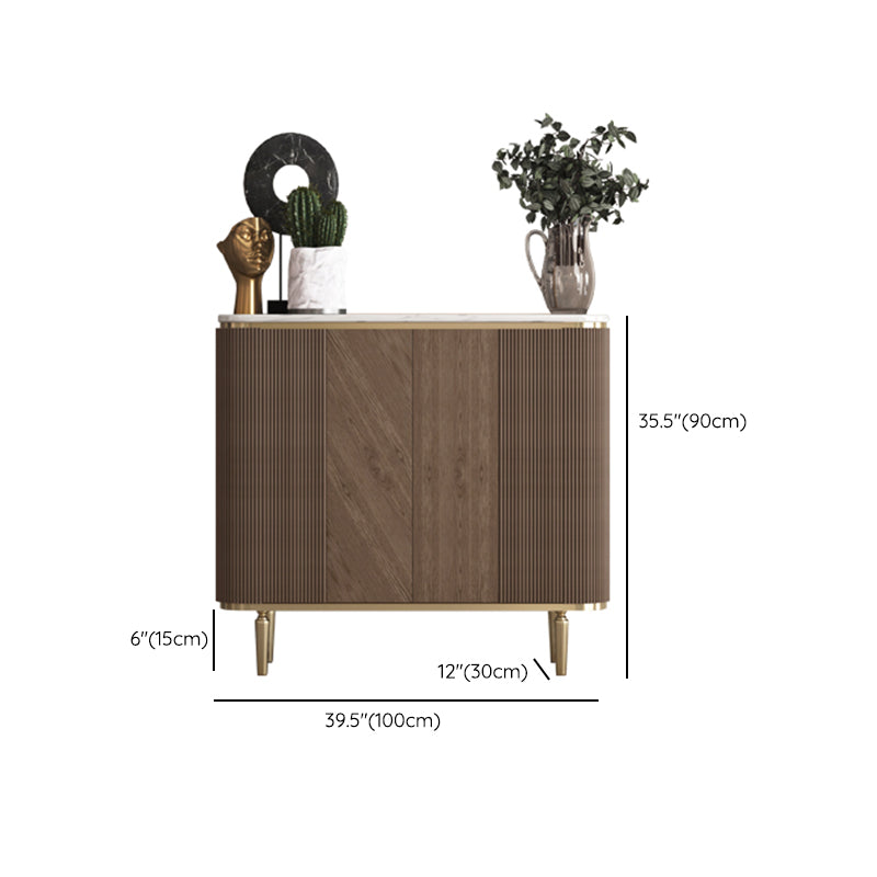 Glam Sideboard Cabinet Marble Sideboard Tavolo con porte per sala da pranzo
