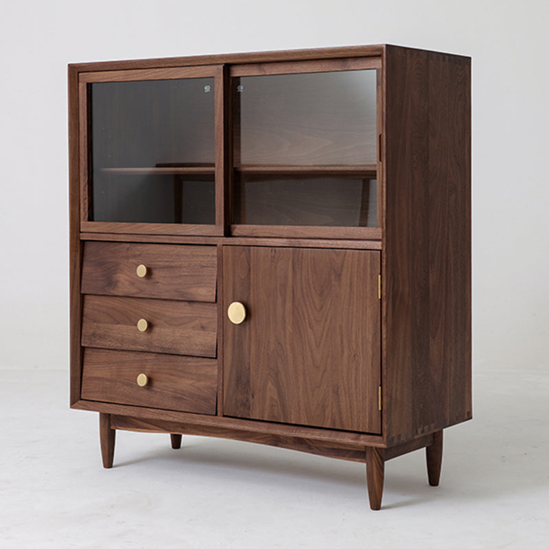 Contemporary Sideboard Cabinet Solid Wood Sideboard Table with Drawers for Dining Room
