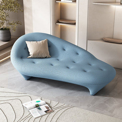 Silla de salón de color sólido con chaise de pino de estilo moderno con un brazo