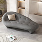 Silla de salón de color sólido con chaise de pino de estilo moderno con un brazo