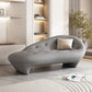 Silla de salón de color sólido con chaise de pino de estilo moderno con un brazo