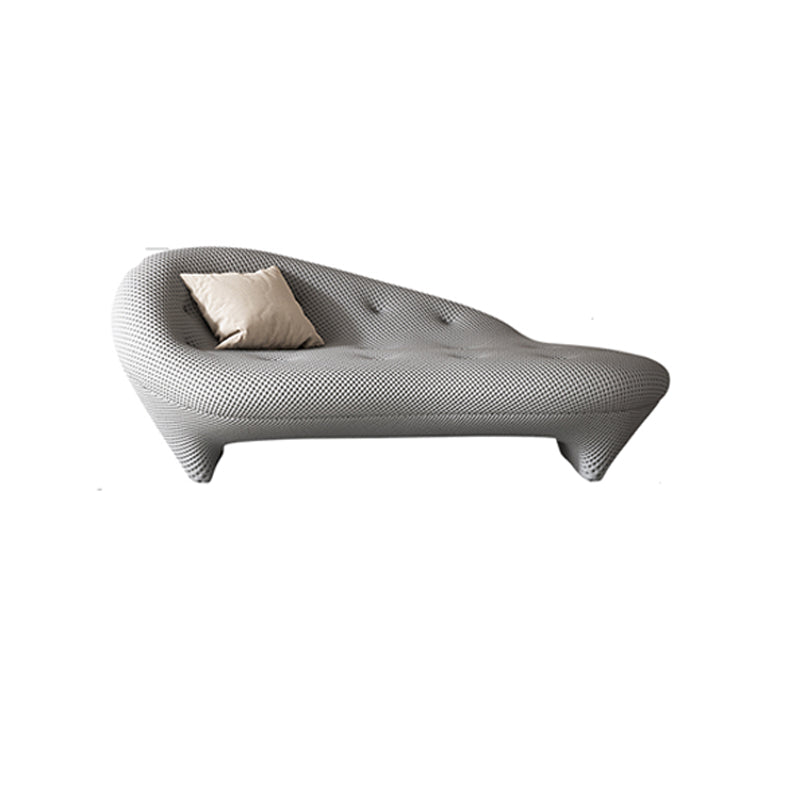 Silla de salón de color sólido con chaise de pino de estilo moderno con un brazo