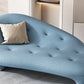 Silla de salón de color sólido con chaise de pino de estilo moderno con un brazo
