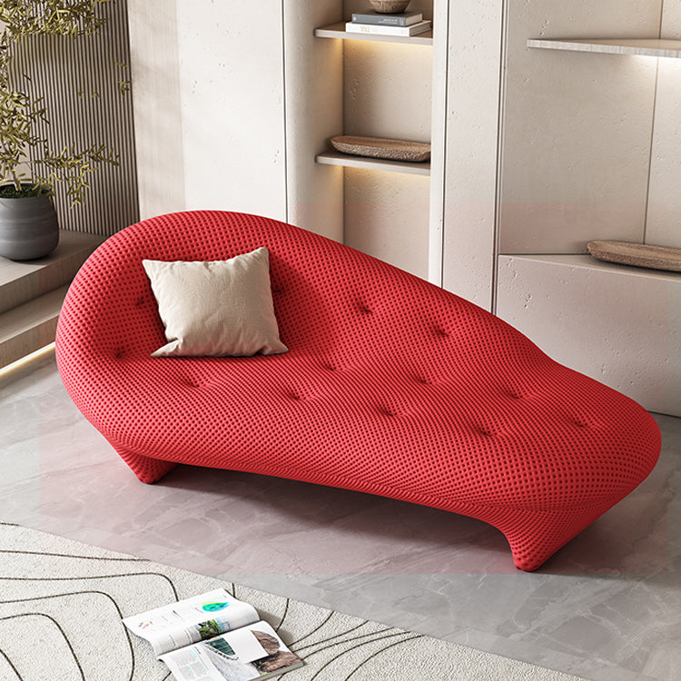 Silla de salón de color sólido con chaise de pino de estilo moderno con un brazo