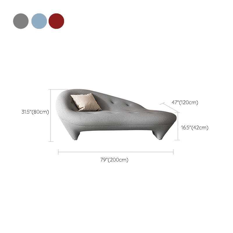 Silla de salón de color sólido con chaise de pino de estilo moderno con un brazo