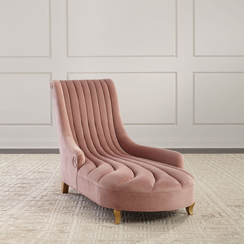 Luxury Style Velvet Chaise Lounge Bedroom Recessed Arms Chaise Left-Arm Chaise Clearhalo 'Chairs & Seating' 'Chaise Lounge' 'chaise_lounge' 'furn' 'furn_chaise_lounge' 'Furniture' 'Living Room Furniture' 7606670