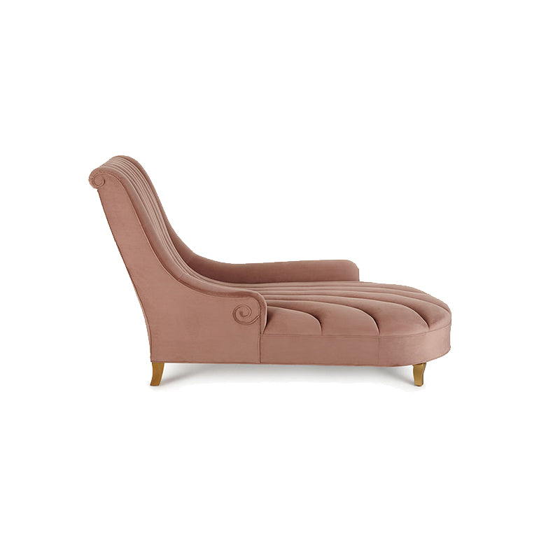 Luxury Style Velvet Chaise Lounge Bedroom Recessed Arms Chaise Clearhalo 'Chairs & Seating' 'Chaise Lounge' 'chaise_lounge' 'furn' 'furn_chaise_lounge' 'Furniture' 'Living Room Furniture' 7606671