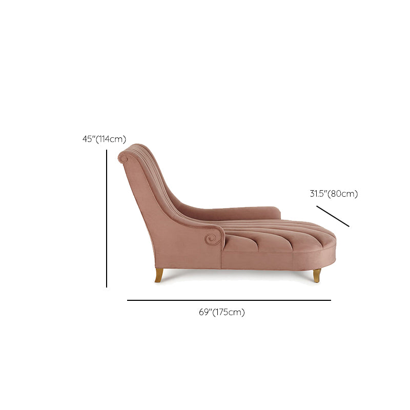 Luxury Style Velvet Chaise Lounge Bedroom Recessed Arms Chaise Clearhalo 'Chairs & Seating' 'Chaise Lounge' 'chaise_lounge' 'furn' 'furn_chaise_lounge' 'Furniture' 'Living Room Furniture' 7606676