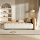 Modern Upholstered Chaise Lounge Couch Leather Chaise Lounge Chair Orange Beige Right-Arm Chaise Clearhalo 'Chairs & Seating' 'Chaise Lounge' 'chaise_lounge' 'furn' 'furn_chaise_lounge' 'Furniture' 'Living Room Furniture' 7606681