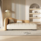 Modern Upholstered Chaise Lounge Couch Leather Chaise Lounge Chair Orange Beige Left-Arm Chaise Clearhalo 'Chairs & Seating' 'Chaise Lounge' 'chaise_lounge' 'furn' 'furn_chaise_lounge' 'Furniture' 'Living Room Furniture' 7606685