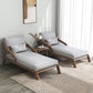 Scandinavian Upholstered Chaise Lounge Couch Two Arms Chaise in Grey