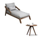 Scandinavian Upholstered Chaise Lounge Couch Two Arms Chaise in Grey