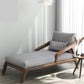 Scandinavian Upholstered Chaise Lounge Couch Two Arms Chaise in Grey