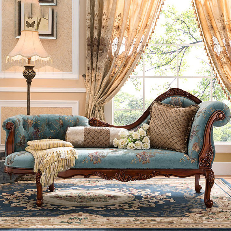 Upholstered Chaise Lounge Couch One Armed Lounge Solid Wood Chair Clearhalo 'Chairs & Seating' 'Chaise Lounge' 'chaise_lounge' 'furn' 'furn_chaise_lounge' 'Furniture' 'Living Room Furniture' 7606718