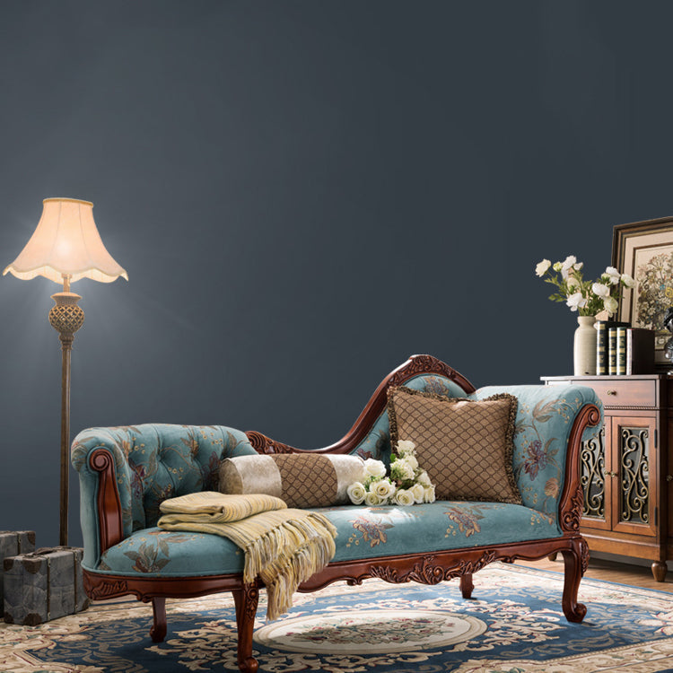 Upholstered Chaise Lounge Couch One Armed Lounge Solid Wood Chair Clearhalo 'Chairs & Seating' 'Chaise Lounge' 'chaise_lounge' 'furn' 'furn_chaise_lounge' 'Furniture' 'Living Room Furniture' 7606721