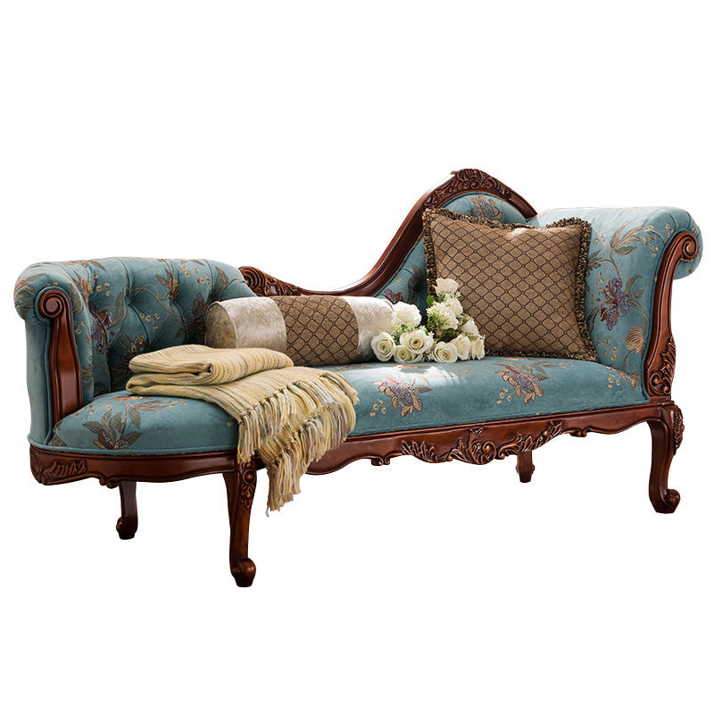 Upholstered Chaise Lounge Couch One Armed Lounge Solid Wood Chair Clearhalo 'Chairs & Seating' 'Chaise Lounge' 'chaise_lounge' 'furn' 'furn_chaise_lounge' 'Furniture' 'Living Room Furniture' 7606725
