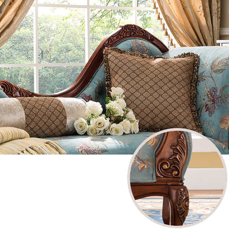 Upholstered Chaise Lounge Couch One Armed Lounge Solid Wood Chair Clearhalo 'Chairs & Seating' 'Chaise Lounge' 'chaise_lounge' 'furn' 'furn_chaise_lounge' 'Furniture' 'Living Room Furniture' 7606729