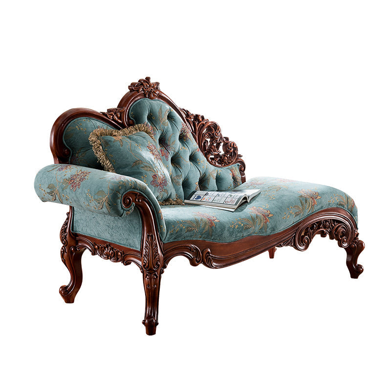 Upholstered Chaise Lounge Couch One Armed Lounge Solid Wood Chair Clearhalo 'Chairs & Seating' 'Chaise Lounge' 'chaise_lounge' 'furn' 'furn_chaise_lounge' 'Furniture' 'Living Room Furniture' 7606730