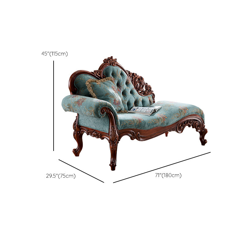 Upholstered Chaise Lounge Couch One Armed Lounge Solid Wood Chair Clearhalo 'Chairs & Seating' 'Chaise Lounge' 'chaise_lounge' 'furn' 'furn_chaise_lounge' 'Furniture' 'Living Room Furniture' 7606731