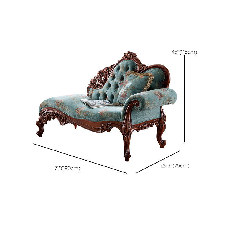Upholstered Chaise Lounge Couch One Armed Lounge Solid Wood Chair Clearhalo 'Chairs & Seating' 'Chaise Lounge' 'chaise_lounge' 'furn' 'furn_chaise_lounge' 'Furniture' 'Living Room Furniture' 7606732