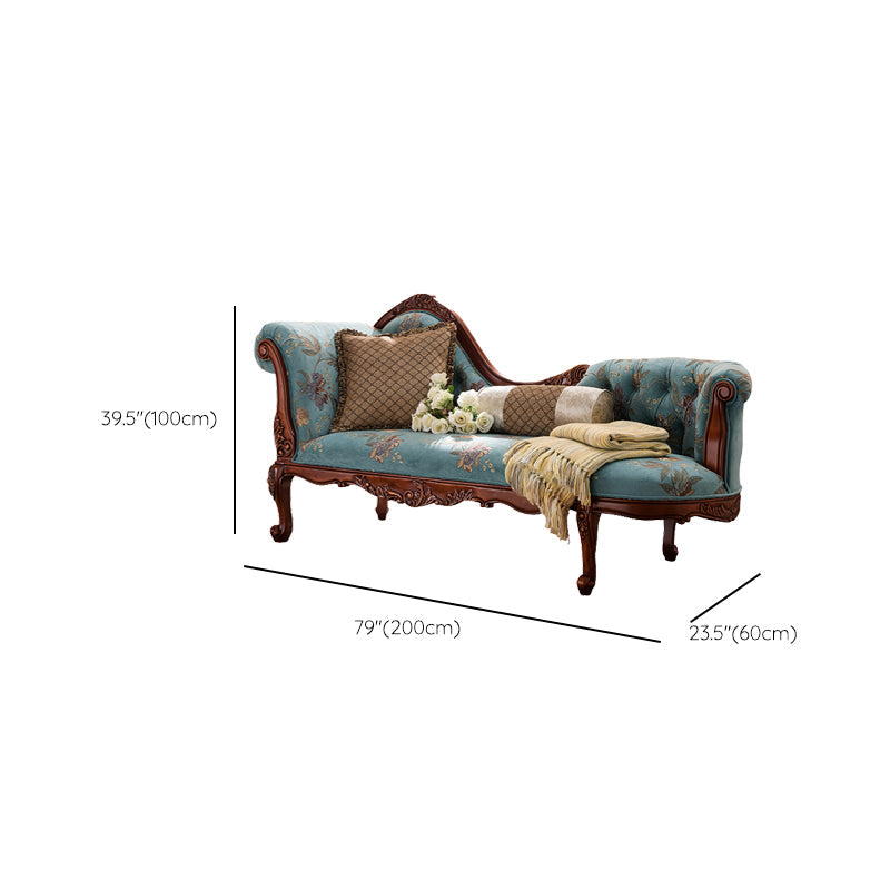Upholstered Chaise Lounge Couch One Armed Lounge Solid Wood Chair Clearhalo 'Chairs & Seating' 'Chaise Lounge' 'chaise_lounge' 'furn' 'furn_chaise_lounge' 'Furniture' 'Living Room Furniture' 7606733