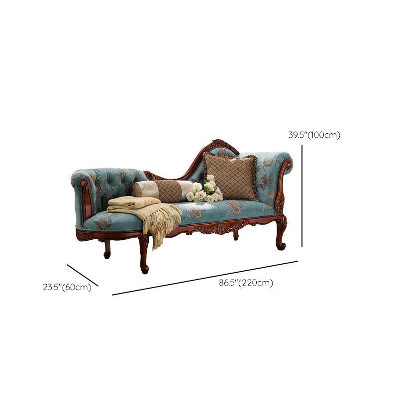 Upholstered Chaise Lounge Couch One Armed Lounge Solid Wood Chair Clearhalo 'Chairs & Seating' 'Chaise Lounge' 'chaise_lounge' 'furn' 'furn_chaise_lounge' 'Furniture' 'Living Room Furniture' 7606735