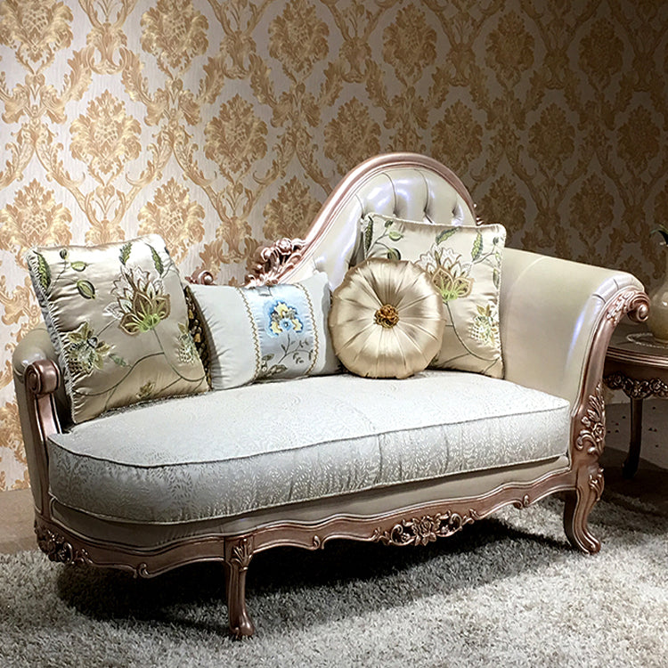 French Country Upholstered Chaise Lounge Couch Wood Chaise Lounge Chair Clearhalo 'Chairs & Seating' 'Chaise Lounge' 'chaise_lounge' 'furn' 'furn_chaise_lounge' 'Furniture' 'Living Room Furniture' 7606755
