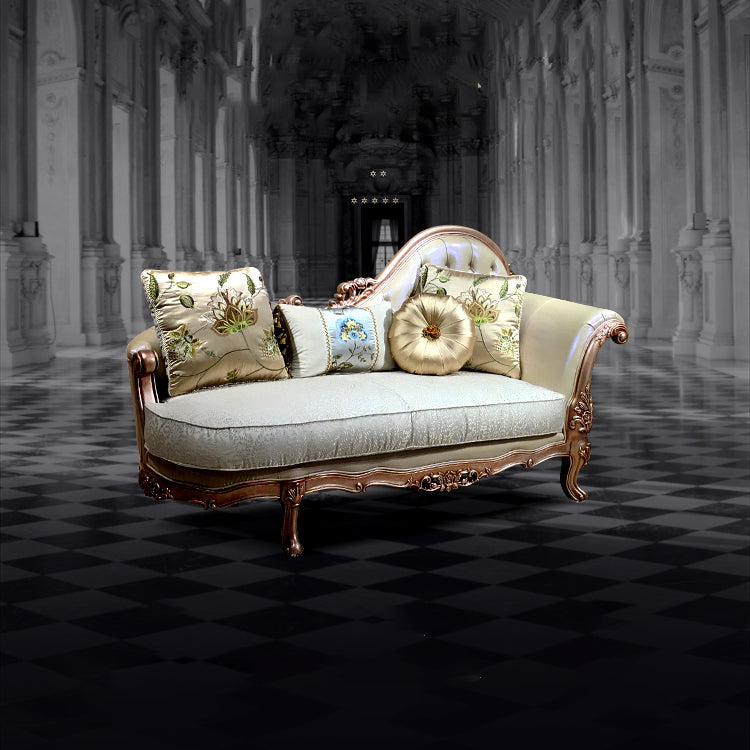 French Country Upholstered Chaise Lounge Couch Wood Chaise Lounge Chair Clearhalo 'Chairs & Seating' 'Chaise Lounge' 'chaise_lounge' 'furn' 'furn_chaise_lounge' 'Furniture' 'Living Room Furniture' 7606757