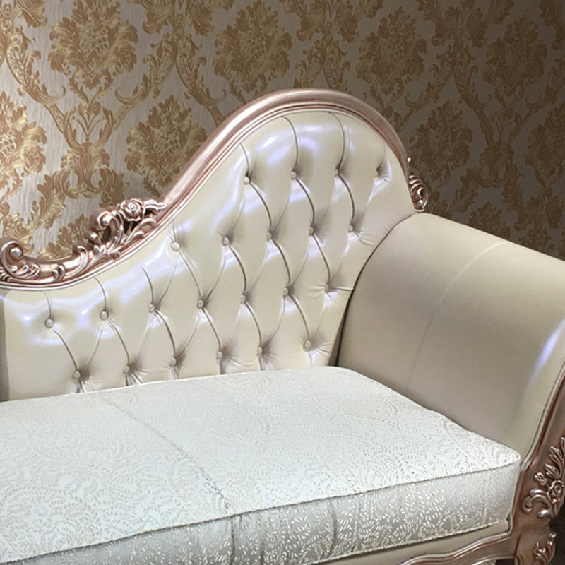French Country Upholstered Chaise Lounge Couch Wood Chaise Lounge Chair Clearhalo 'Chairs & Seating' 'Chaise Lounge' 'chaise_lounge' 'furn' 'furn_chaise_lounge' 'Furniture' 'Living Room Furniture' 7606759
