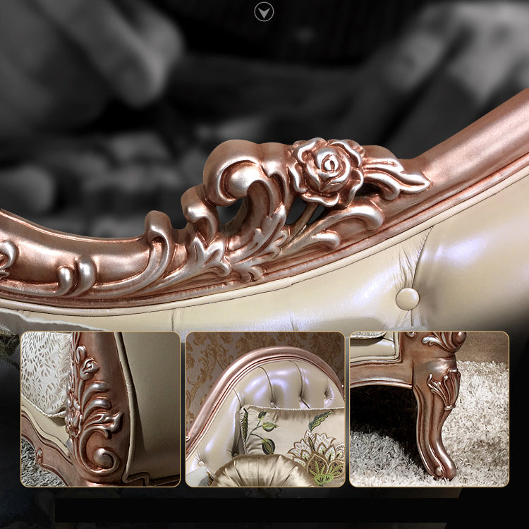 French Country Upholstered Chaise Lounge Couch Wood Chaise Lounge Chair Clearhalo 'Chairs & Seating' 'Chaise Lounge' 'chaise_lounge' 'furn' 'furn_chaise_lounge' 'Furniture' 'Living Room Furniture' 7606761