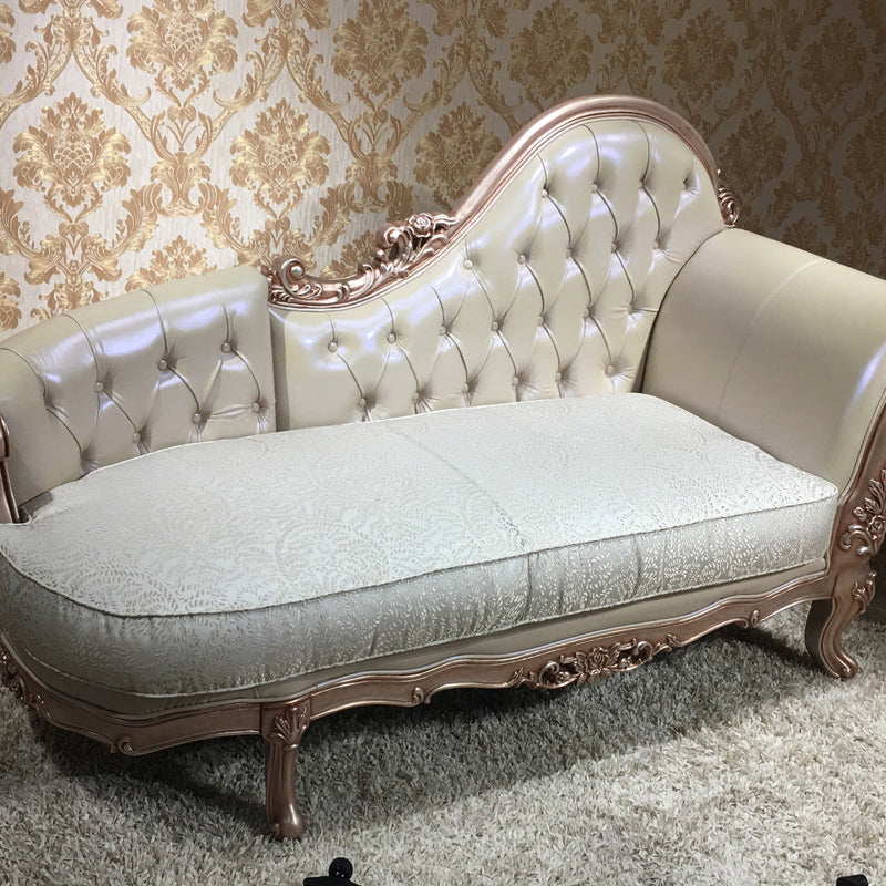 French Country Upholstered Chaise Lounge Couch Wood Chaise Lounge Chair Clearhalo 'Chairs & Seating' 'Chaise Lounge' 'chaise_lounge' 'furn' 'furn_chaise_lounge' 'Furniture' 'Living Room Furniture' 7606763