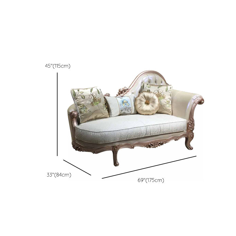 French Country Upholstered Chaise Lounge Couch Wood Chaise Lounge Chair Clearhalo 'Chairs & Seating' 'Chaise Lounge' 'chaise_lounge' 'furn' 'furn_chaise_lounge' 'Furniture' 'Living Room Furniture' 7606764