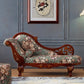 French Country Upholstered Chaise Lounge Couch One Armed Lounge Chair in Solid Wood Chaise Left-Arm Chaise Clearhalo 'Chairs & Seating' 'Chaise Lounge' 'chaise_lounge' 'furn' 'furn_chaise_lounge' 'Furniture' 'Living Room Furniture' 7606767