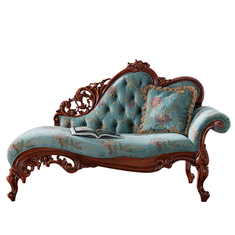 French Country Nailhead Trim Chaise Lounge Couch Einarmiger Lounge Chair
