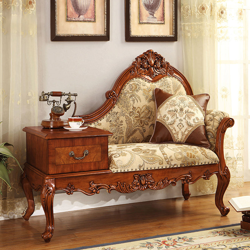 French Country Nailhead Trim Chaise Lounge Couch Einarmiger Lounge Chair