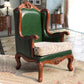 French Country Nailhead Trim Chaise Lounge Couch Einarmiger Lounge Chair