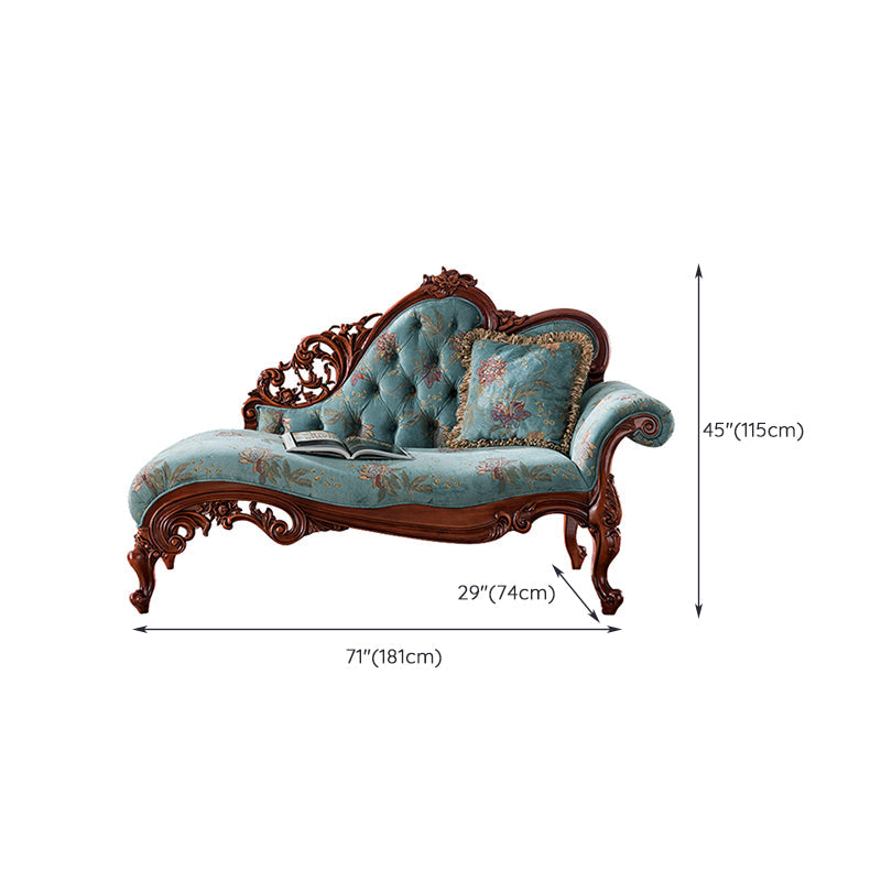 French Country Nailhead Trim Chaise Lounge Couch Einarmiger Lounge Chair