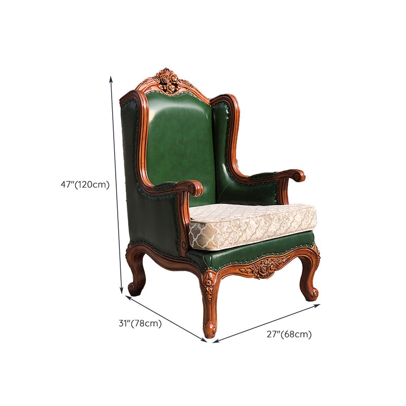 French Country Nailhead Trim Chaise Lounge Couch Einarmiger Lounge Chair