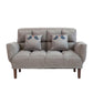 Contemporary Upholstered Chaise Lounge Recessed Arms Chaise Lounge 51"L x 26"W x 32"H Grey Clearhalo 'Chairs & Seating' 'Chaise Lounge' 'chaise_lounge' 'furn' 'furn_chaise_lounge' 'Furniture' 'Living Room Furniture' 7606803