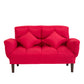 Contemporary Upholstered Chaise Lounge Recessed Arms Chaise Lounge 51"L x 26"W x 32"H Red Clearhalo 'Chairs & Seating' 'Chaise Lounge' 'chaise_lounge' 'furn' 'furn_chaise_lounge' 'Furniture' 'Living Room Furniture' 7606804