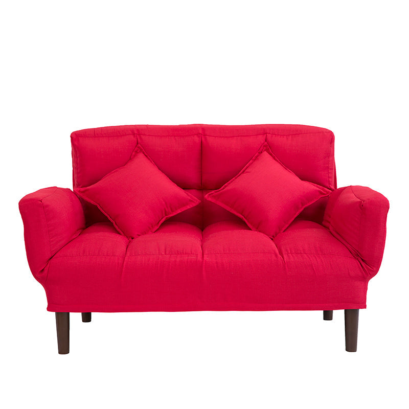 Contemporary Upholstered Chaise Lounge Recessed Arms Chaise Lounge 51"L x 26"W x 32"H Red Clearhalo 'Chairs & Seating' 'Chaise Lounge' 'chaise_lounge' 'furn' 'furn_chaise_lounge' 'Furniture' 'Living Room Furniture' 7606804
