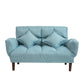Contemporary Upholstered Chaise Lounge Recessed Arms Chaise Lounge 51"L x 26"W x 32"H Light Blue Clearhalo 'Chairs & Seating' 'Chaise Lounge' 'chaise_lounge' 'furn' 'furn_chaise_lounge' 'Furniture' 'Living Room Furniture' 7606807