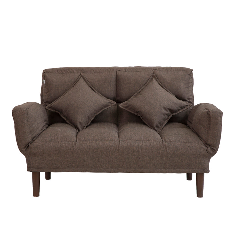 Contemporary Upholstered Chaise Lounge Recessed Arms Chaise Lounge 51"L x 26"W x 32"H Coffee Clearhalo 'Chairs & Seating' 'Chaise Lounge' 'chaise_lounge' 'furn' 'furn_chaise_lounge' 'Furniture' 'Living Room Furniture' 7606812