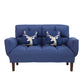 Contemporary Upholstered Chaise Lounge Recessed Arms Chaise Lounge 51"L x 26"W x 32"H Navy Blue Clearhalo 'Chairs & Seating' 'Chaise Lounge' 'chaise_lounge' 'furn' 'furn_chaise_lounge' 'Furniture' 'Living Room Furniture' 7606816